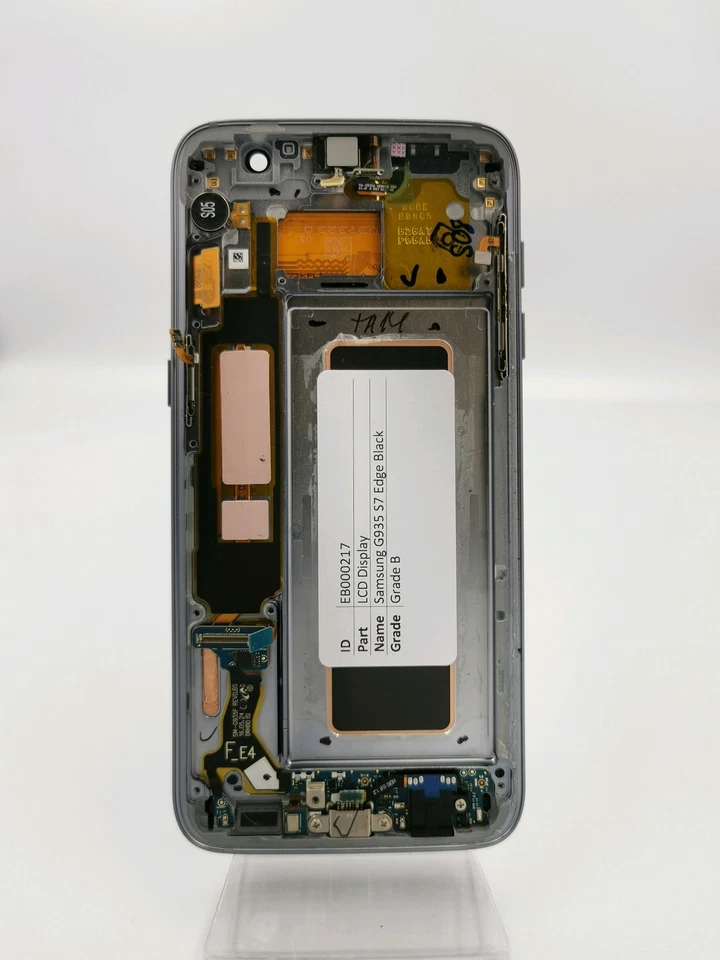 Genuine Samsung LCD Display Per Galaxy S7 Edge SM-G935 Nero Grado B -217 - Immagine 3 di 3