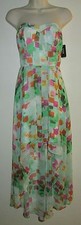 GUESS Los Angeles HIGH LOW Asymmetrical DRESS 4 Strapless Occasion NEW $120 Maxi