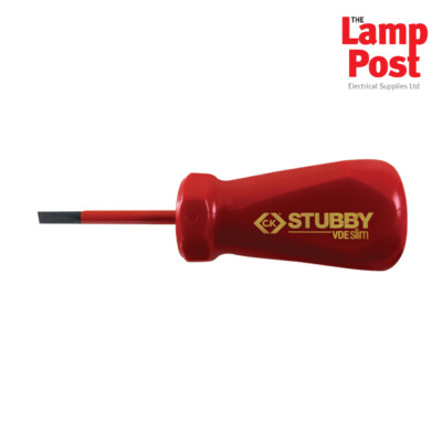 CK Tools T48344-055 kurzer VDE schlanker isolierter 5,5 mm Schlitzschraubendreher
