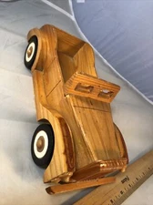 Vintage Great American Audio Corp Wooden Cars Cassette Holder Crafted flaw