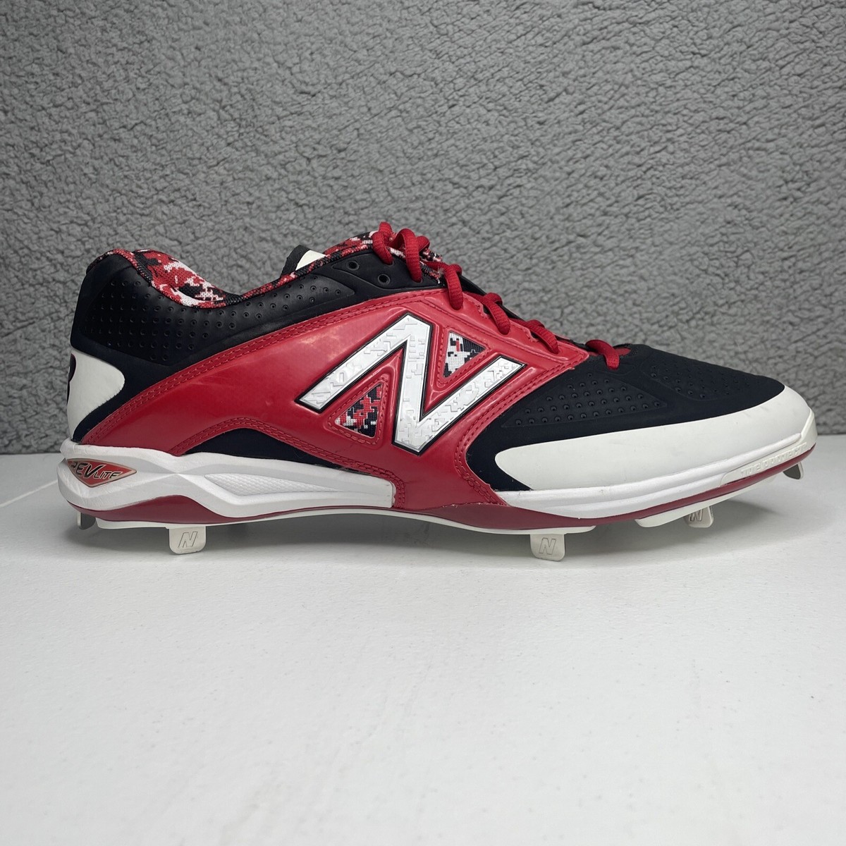 New Balance Men's Baseball Cleats L404BR2 Low Cut Metal Red/Black