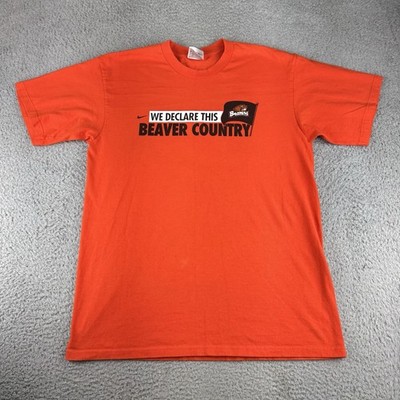 Oregon State Beavers Vintage Shirt Y2k Beaver Country Swoosh Orange Men s Size M