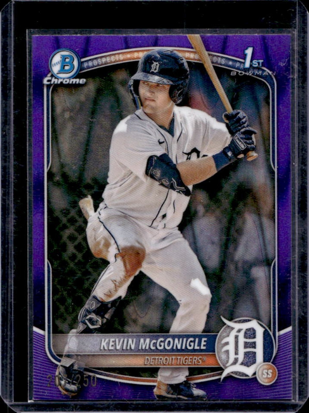 2025 Bowman Kevin McGonigle Chrome Purple Raywave Refractor 1st #207/250