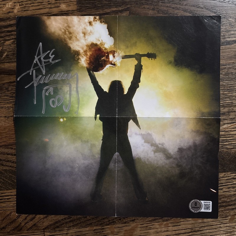 Ace Frehley KISS Signed Autographed CD cover  Poster  Beckett BAS