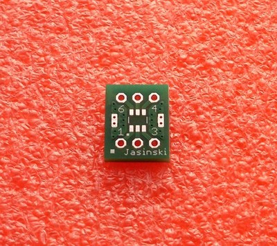 80x Adapterplatine SOT23-6 auf Raster 2,54mm (0.9) FR4 HALbf Grün