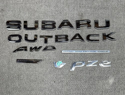 #ad 2010 2014 Suburu Outback Symmetrical AWD Rear Hatch Emblem PZE Lid Badge OEM $29.95
