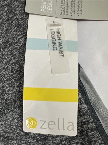 Zella Girls Performance High Waist Legging Gray Graphite Size M 8-10 NWT $49 - Picture 2 of 8
