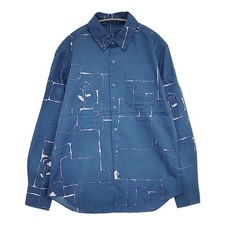 mina perhonen undiscovered size S ps1062h Long sleeve shirt Blue white 5-101...