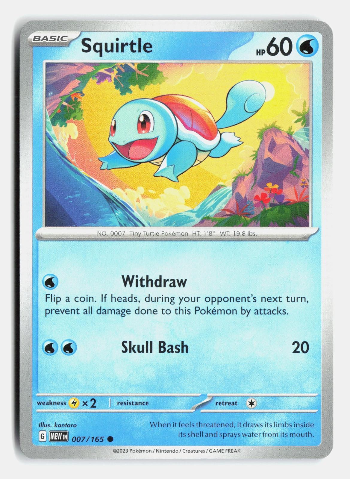 Squirtle 007/165 Common 151 Near Mint