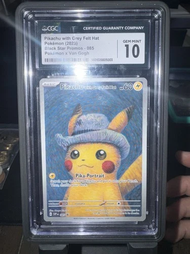 Pokémon Pikachu with Grey Felt Hat Promo CGC 10 085 Sv Scarlet Violet