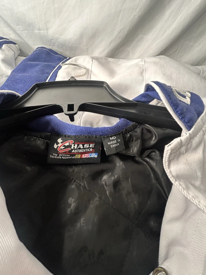 Chase Authentics Jimmie Johnson Lowes #48 NASCAR Racing Jacket White Women Sz M - Image 3 of 4