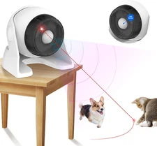 2 in 1 Motion Activated Automatic Cat Laser Toy Rechargeable Interactive Pet