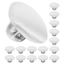 60Pcs White Round Fabric Covered Buttons for Stylish Sewing Clothes and Wedding