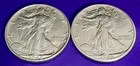 1942D & 1943D WALKING LIBERTY 1/2 Dollars - 90% Silver  AU+                #5614