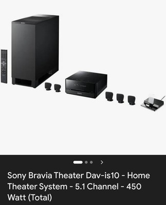 Sony Bravia DAV-IS10 DVD Home Theater System CD & Ipod Compatible - New In Box