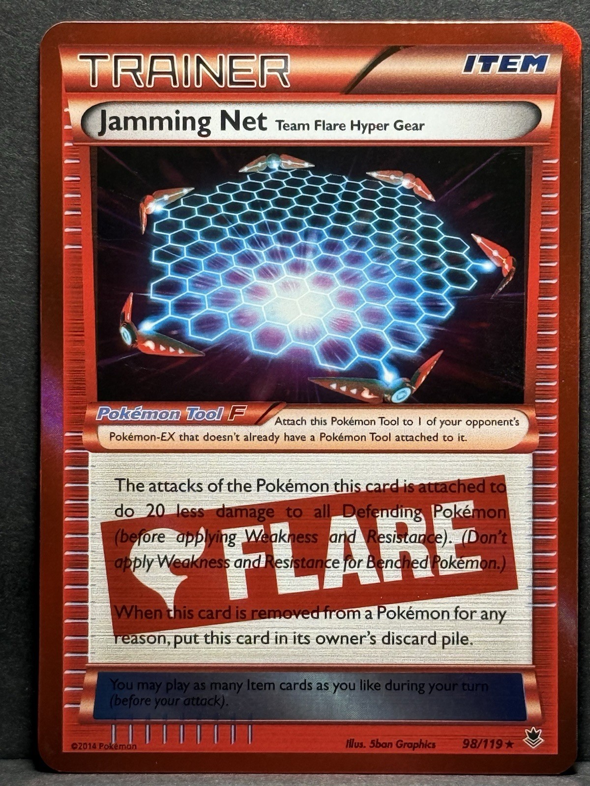 Pokémon TCG XY Phantom Forces Holo Rare Trainer Jamming Net 98/119 LP