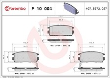 Bremsbelagsatz Hinten Mando-System für Opel Antara A L07 Chevrolet ab 06->