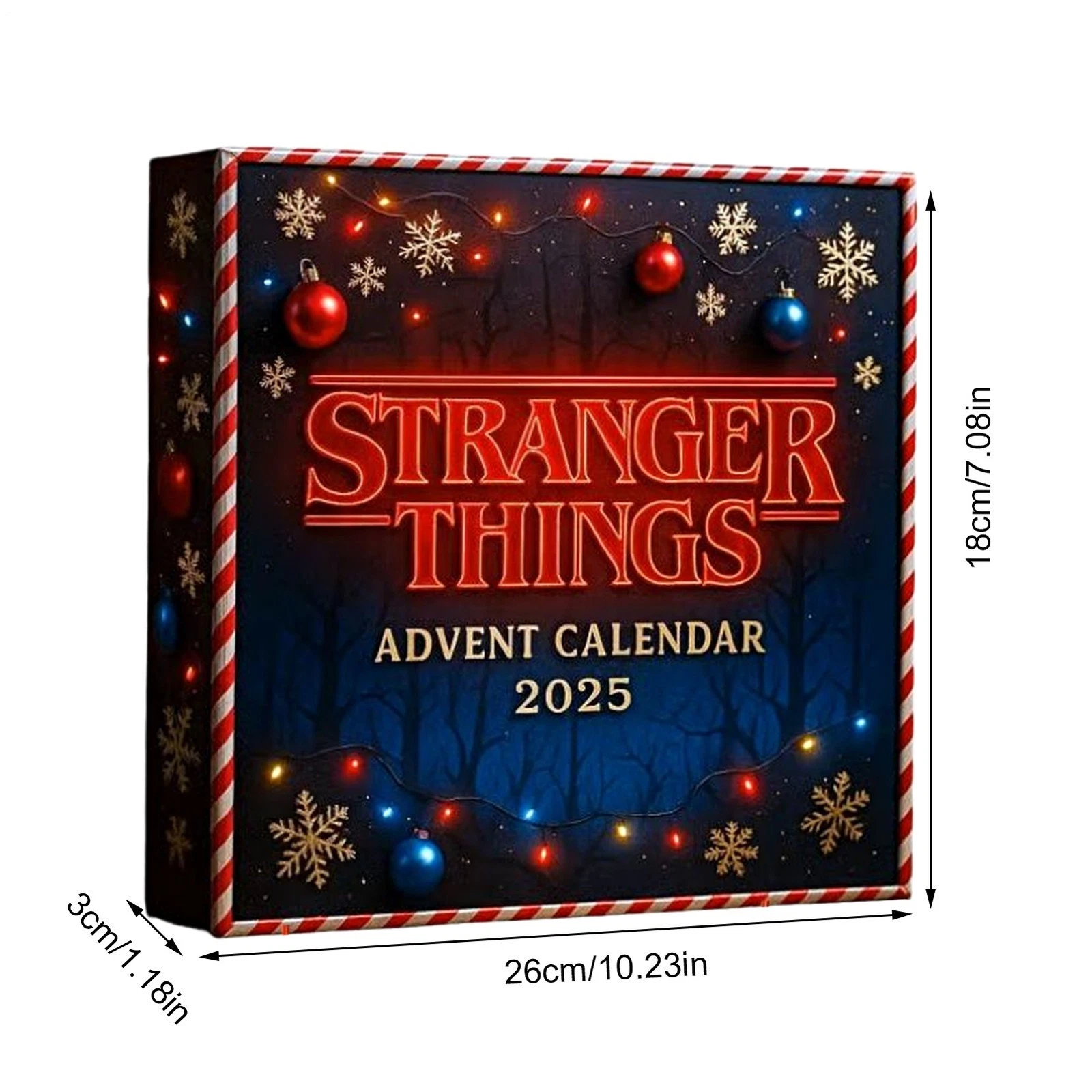Stranger Things 2026 Advent Calendar 2D Acrylic Ornament Christmas Countdown Box