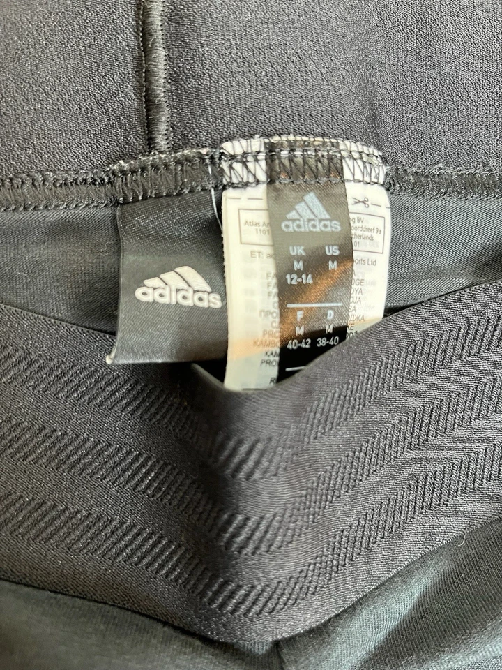 Womens Adidas Classic Athletic Capri Joggers Medium M 12-14 - Black - Cotton - Image 4 of 4