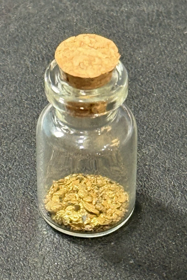 Gold Nuggets Treasure in Glass Jar! 1 Grams of Gold Nuggets Great Gift Idea!! - Image 2 of 3