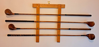 Antique Wall Art Hickory Golf Clubs Archie Compston Original