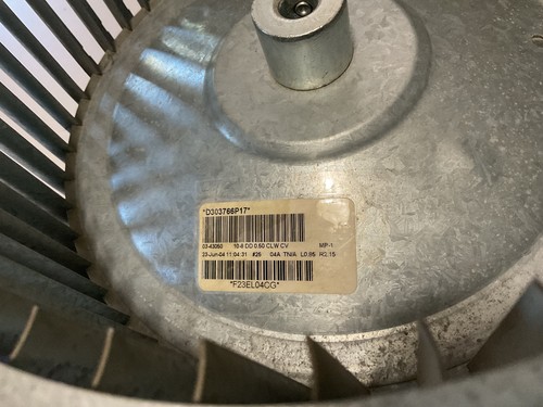 TRANE AMERICAN STANDARD D303766P17 10X8 CLW CV .50 BORE BLOWER WHEEL