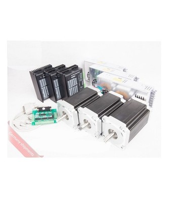 US FREE！3axis Nema34 Stepper motor 12NM + driver DM860A, 24-80VDC+Power Supply