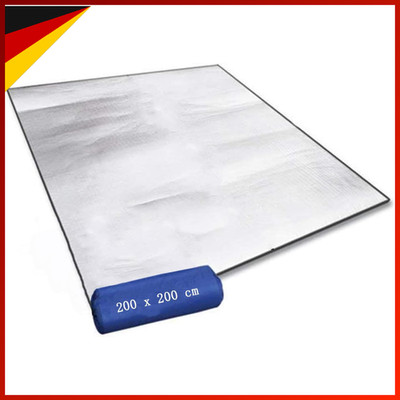 Isomatte Faltbar 200x200 cm Thermomatte Ultraleicht Aluminiumfolie Camping Matte