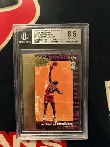 Michael Jordan Vintage Basketball Card MJ Chicago Bulls BGS 8.5 Crash Game 1995