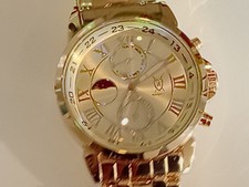 Königswerk Herren Uhr Chronograph Armbanduhr Edelstahl Gold