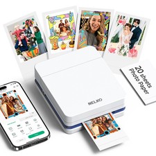Photo Printer, PP01 Color Mini Portable Printer, Instant Smartphone Inkjet Pr...