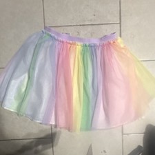 Multicolor Rainbow Tutu Skirt Tulle Layered Elastic Waist Baby Toddler
