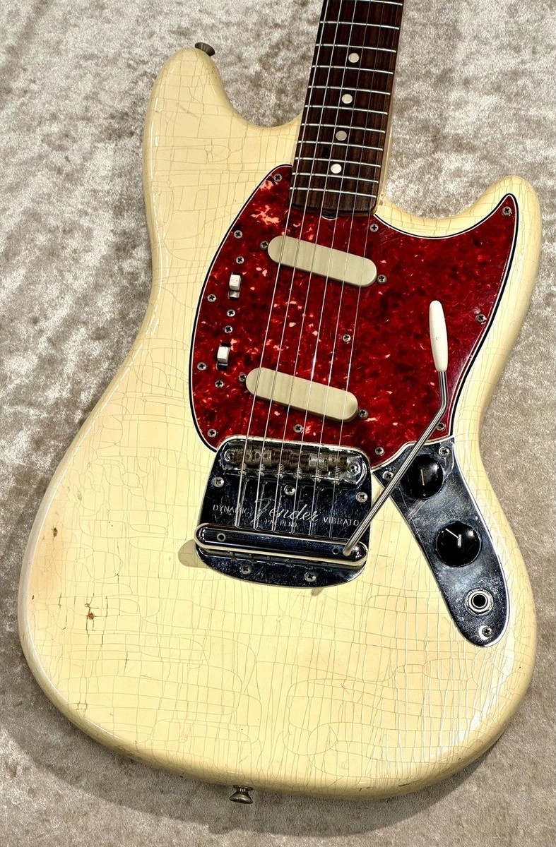 ギター V8 FUZZ 1967 MUSTANG GT Vintage 1967 Fender Mustang Electric Guitar Olympic White