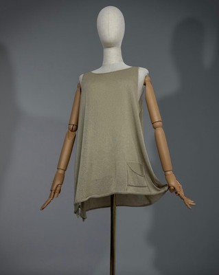 Sarah Pacini Vintage Linen Knit Tip Tank Wide OS