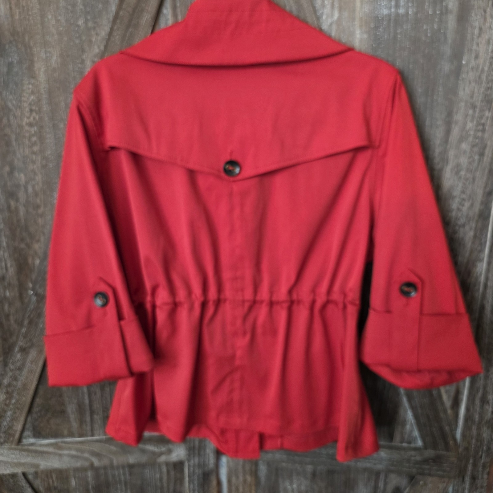 Ruby Rd. Jacket Women's Size 14 Red Button Up Dra… - image 8