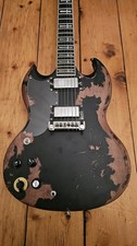 Custom Built SG Left Handed Toni Lommi Black Sabbath Tribute Guitar Electric
