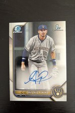 2022 Bowman Chrome Prospect Autographs Antonio Pinero Brewers 