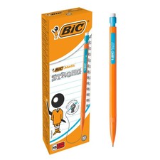 BIC Matic HB Mechanical Pencils and Eraser, Assorted Barrel Colours with Fine Po