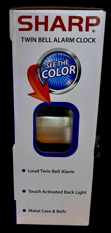 Sharp Twin Bell Alarm Clock With Black Light - Image 4 of 4