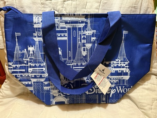 Walt Disney World Parks Insulated Cooler Bag Blue And White BRAND NEW - Picture 4 of 7