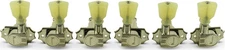 Kluson 3 Per Side Revolution Series G-Mount Tuning Machines Nickel With Plast...
