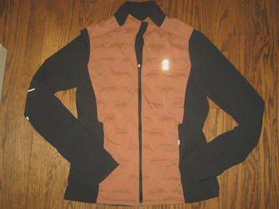 WOMENS Run On Cloud running medium jacket climate outerwear black brown full zip