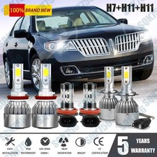 For Lincoln MKZ 2007-2012 6000K Front LED Headlights High Low + Fog Lights Bulbs