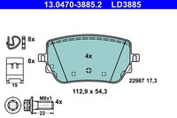 Bremsscheiben-BremsbeläGe-Kit ATE 13.0470-3885.2 MERCEDES-BENZ 000 420 17 06