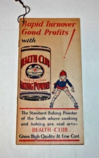 1943 Health Club Baking Powder Grocery Retailer Booklet Rumford Chemical Works