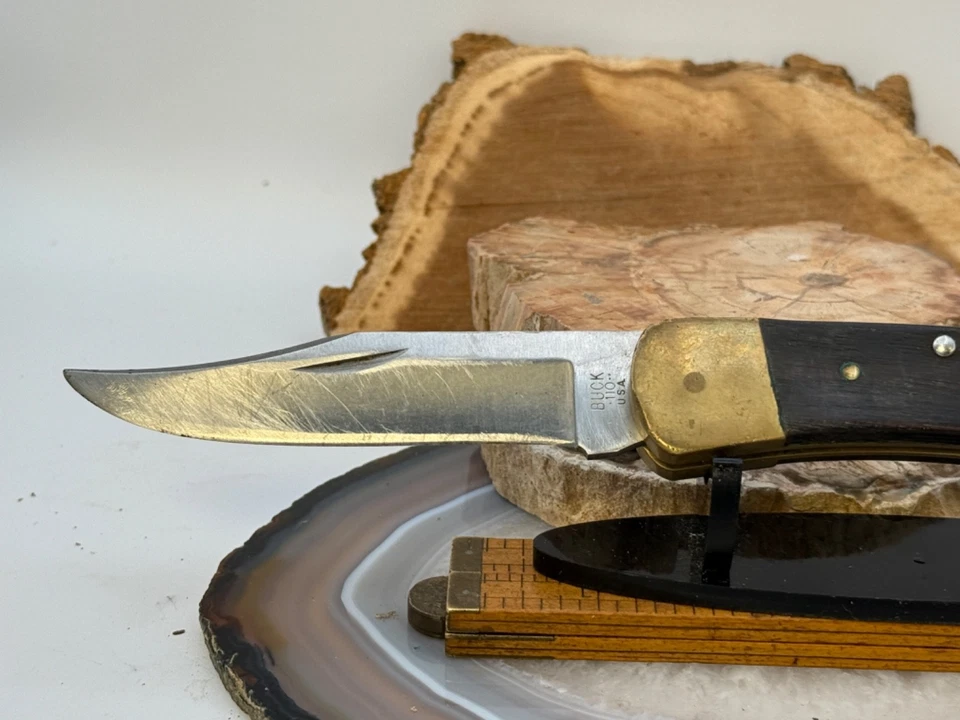 Vintage (1980-1981) Buck 110 3 Dot Knife Single Blade Classic lockback--2397.25 - Image 4 of 4