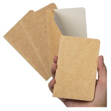 Pocket Notebook, 4 Pack Softcover Small Notebook for Taking Notes, Plain Pape...