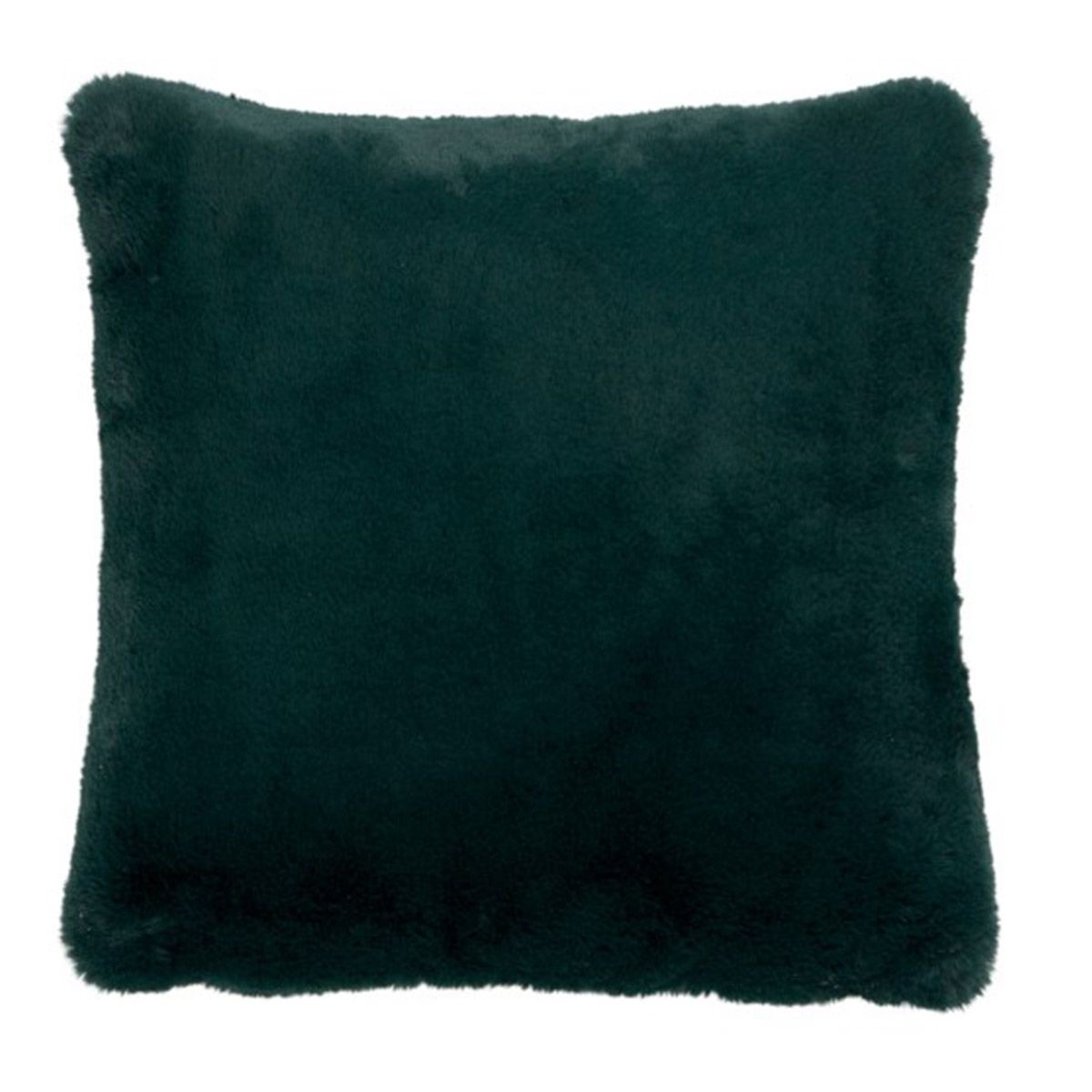 Coussin vert 45x45 cm en fausse fourrure Cutie pour canapé