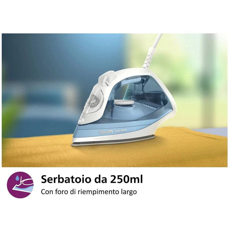 Ferro da Stiro a Vapore PHILIPS DST2010/20 Stiratura Facile Scorrevole 2000 Watt, fotografia 9 di 9