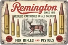 Vintage Hunting Ammo Tin Metal Signs Home Décor 8x12 Retro Deer Metallic Cartrid